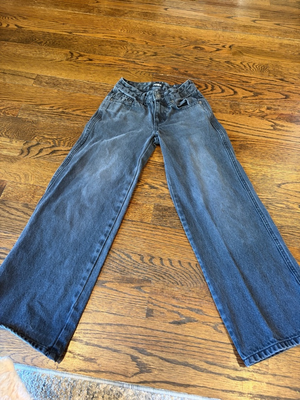 Katie J NYC kids jeans black wide leg 7/8